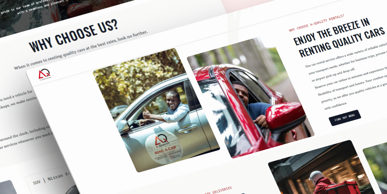 Delivered a professional, high-converting website that aligns with A-Quality Services’ brand while improving usability and ease of use.