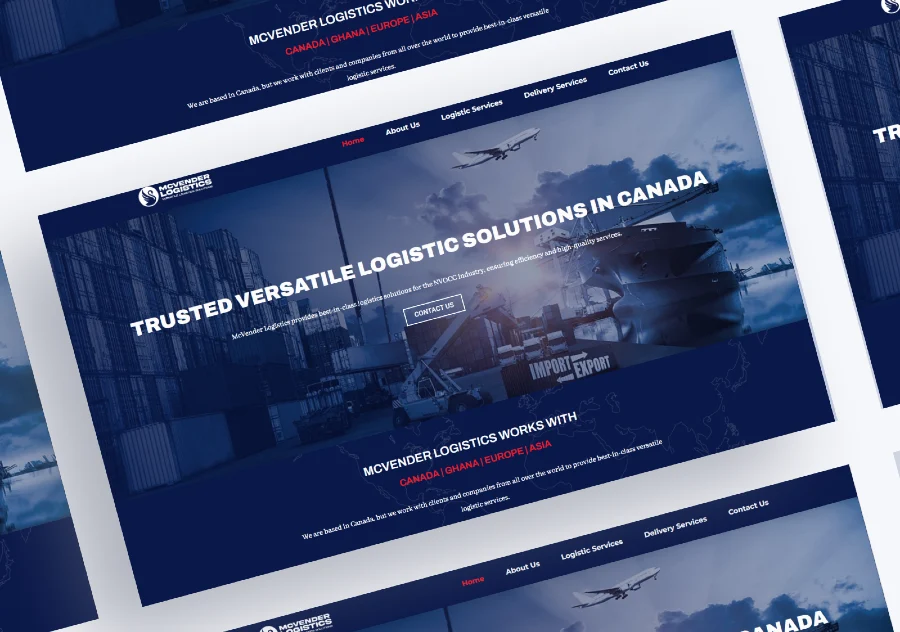 A modern and user-friendly logistics solutions website for seamless shipping operations in Canada, Ghana and across countries...