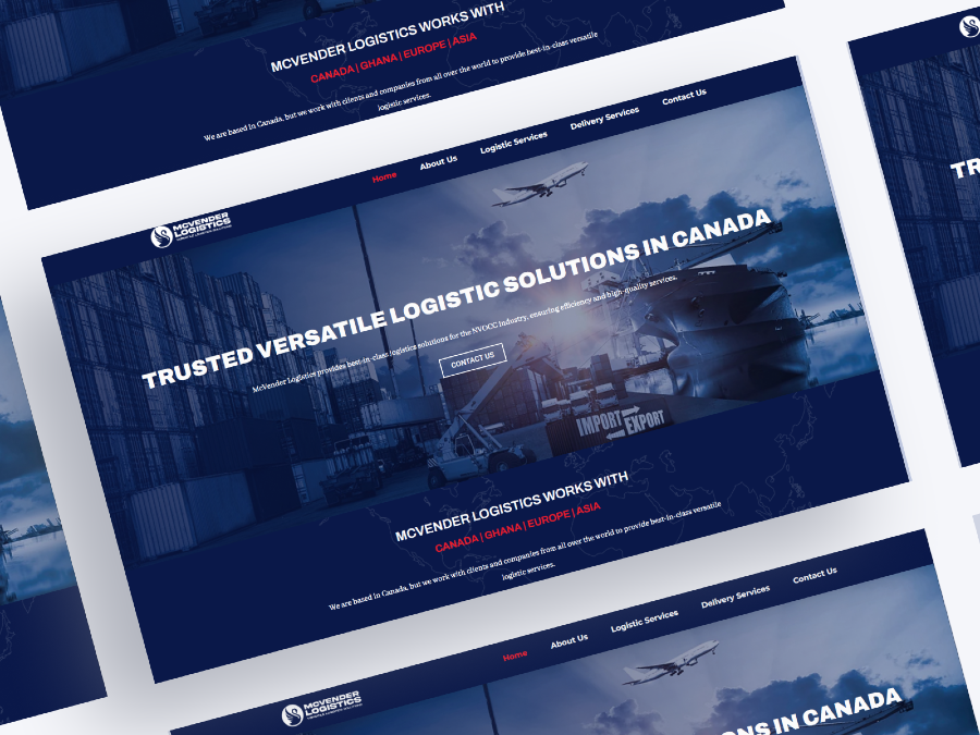 A modern and user-friendly logistics solutions website for seamless shipping operations in Canada, Ghana and across countries...