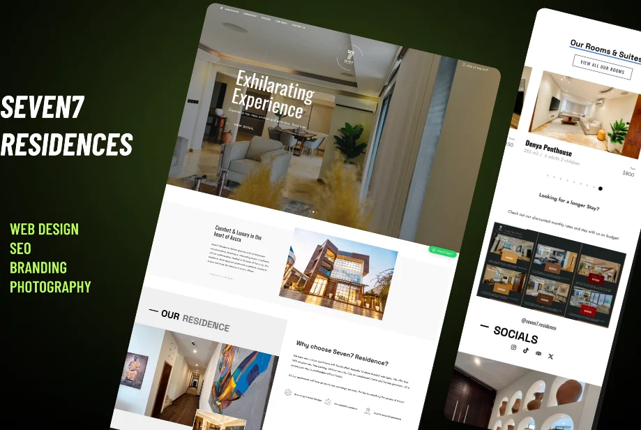 An immersive digital experience that reflects the hotel’s brand, drives direct bookings, and showcases its amenities with elegance and ease.